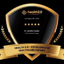 Seal of recognition presented to Dr. Jennifer Couldry for Excellence in Healthcare